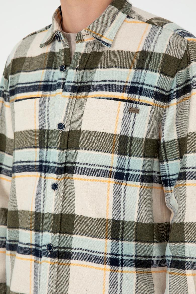 Erkek Haki Uzun Kollu Gömlek - 50290278025