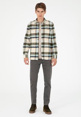 Erkek Haki Uzun Kollu Gömlek - 50290278025