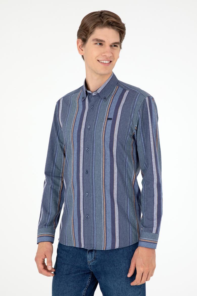 Erkek Koyu Yeşil Uzun Kollu Gömlek - 50291233008