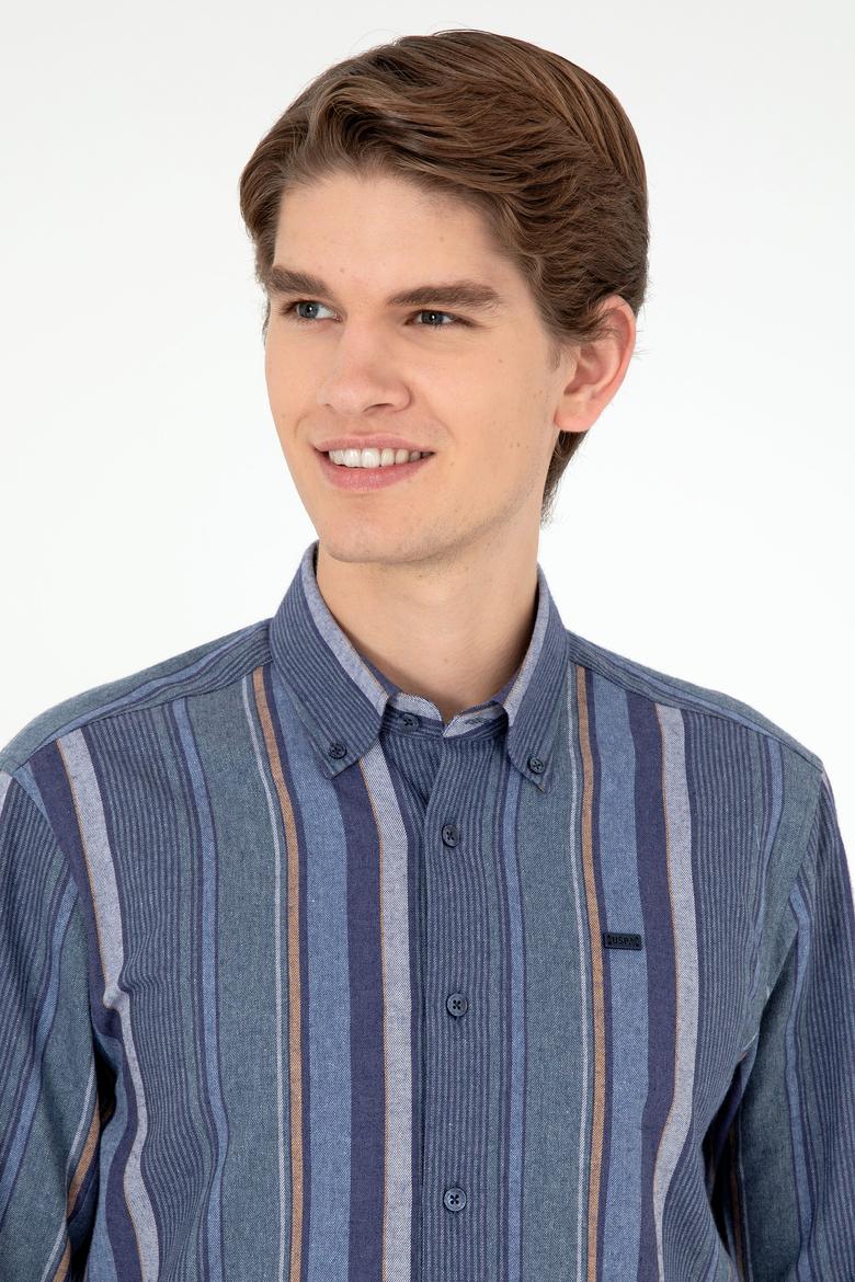 Erkek Koyu Yeşil Uzun Kollu Gömlek - 50291233008