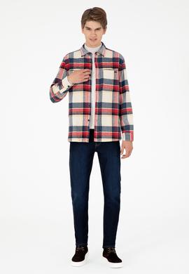 Erkek Saks Uzun Kollu Gömlek - 50290278008