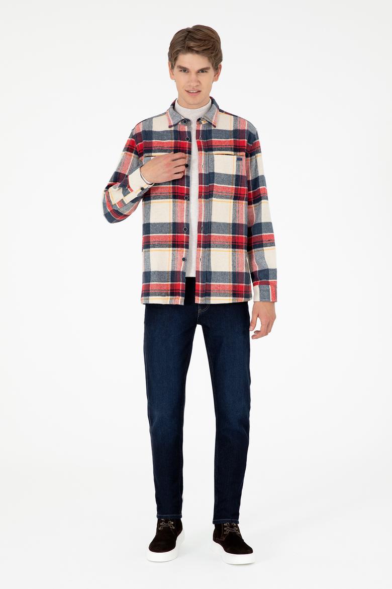 Erkek Saks Uzun Kollu Gömlek - 50290278008