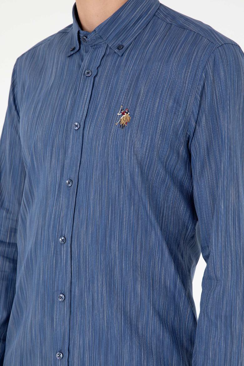 Erkek Mavi Uzun Kollu Gömlek - 50292418016