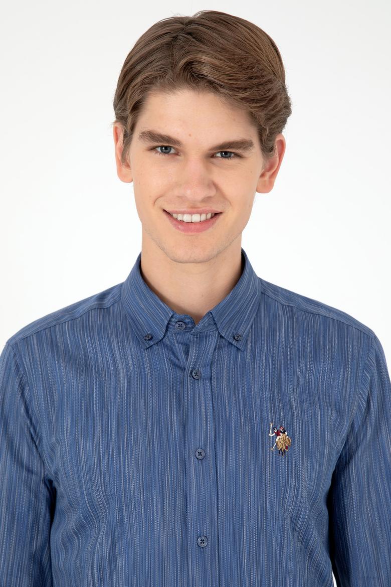 Erkek Mavi Uzun Kollu Gömlek - 50292418016