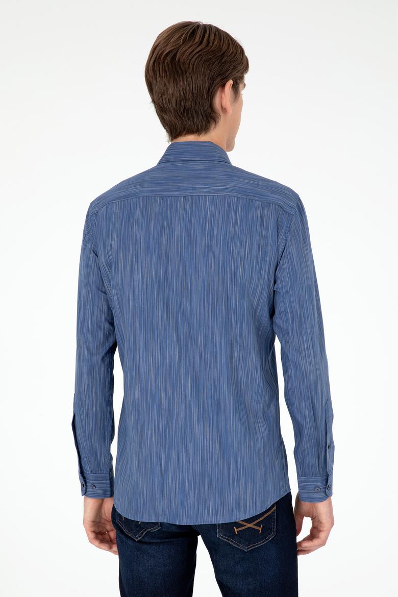 Erkek Mavi Uzun Kollu Gömlek - 50292418016
