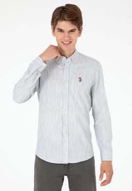 Erkek Açık Gri Uzun Kollu Gömlek - 50292418001