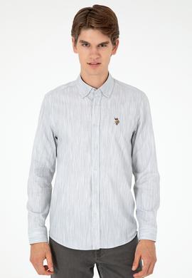 Erkek Açık Gri Uzun Kollu Gömlek - 50292418001