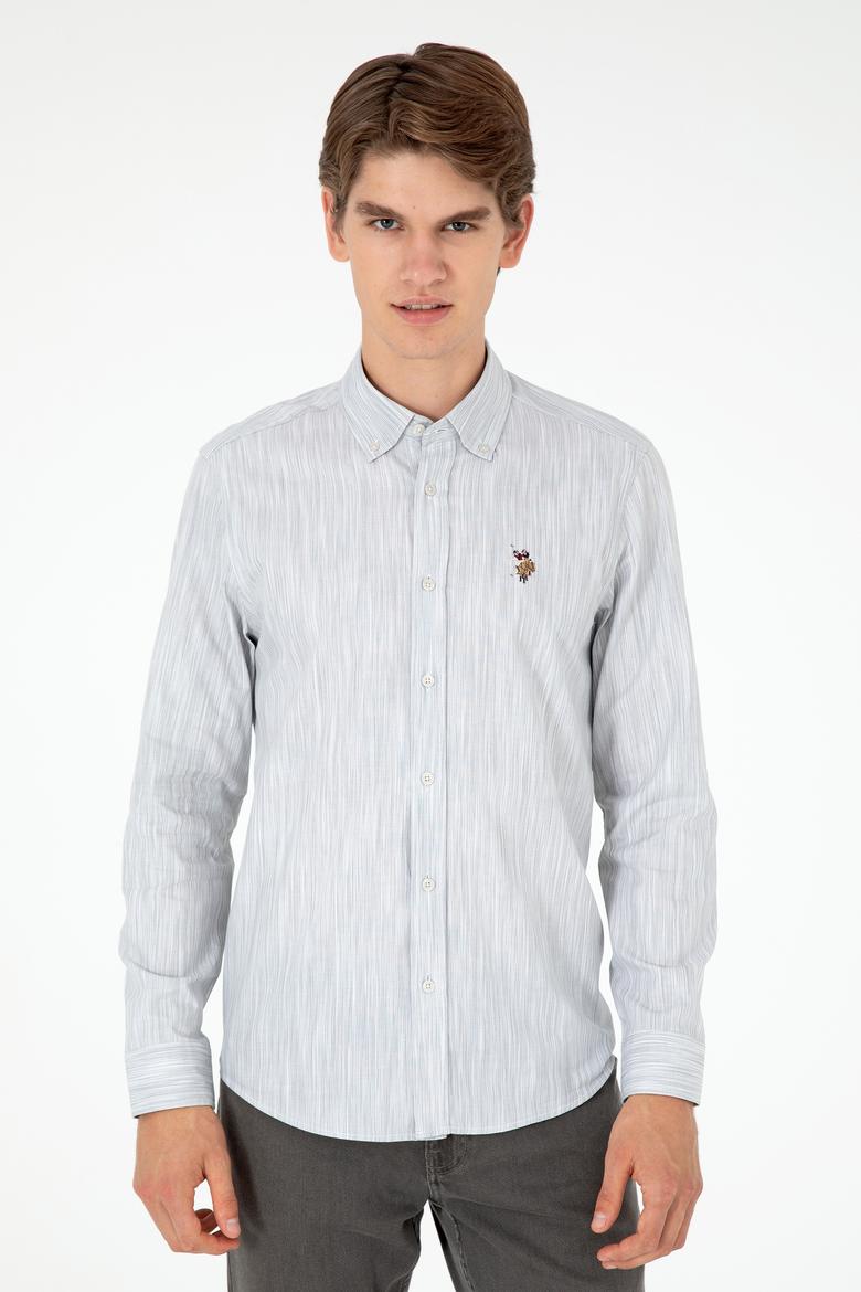 Erkek Açık Gri Uzun Kollu Gömlek - 50292418001