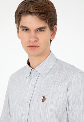 Erkek Açık Gri Uzun Kollu Gömlek - 50292418001