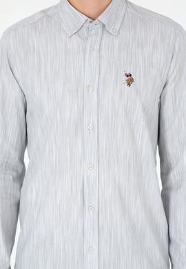 Erkek Açık Gri Uzun Kollu Gömlek - 50292418001