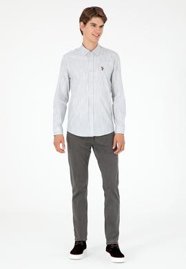 Erkek Açık Gri Uzun Kollu Gömlek - 50292418001