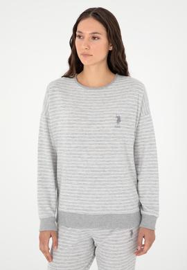 Kadın Gri Melanj Pijama Takımı - 50302029006