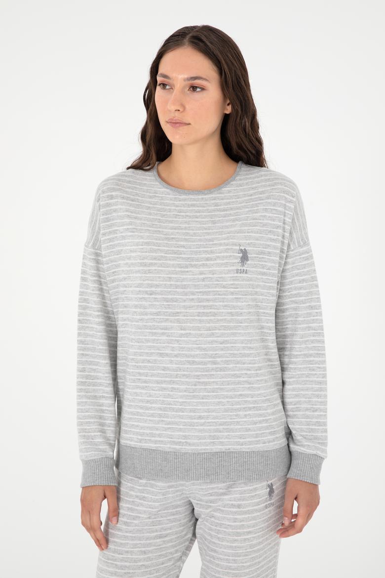 Kadın Gri Melanj Pijama Takımı - 50302029006