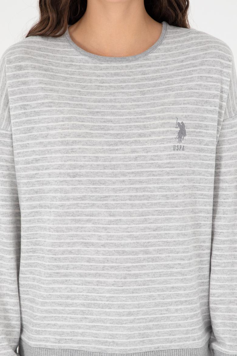 Kadın Gri Melanj Pijama Takımı - 50302029006