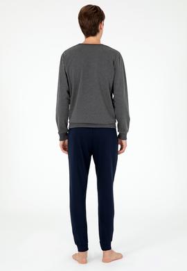 Erkek Antrasit Melanj Pijama Takımı - 50301715002