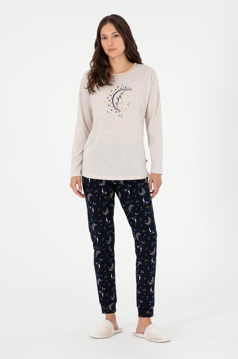 Kadın Bej Pijama Takımı