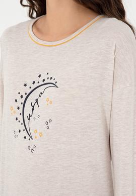 Kadın Bej Pijama Takımı - 50303407005