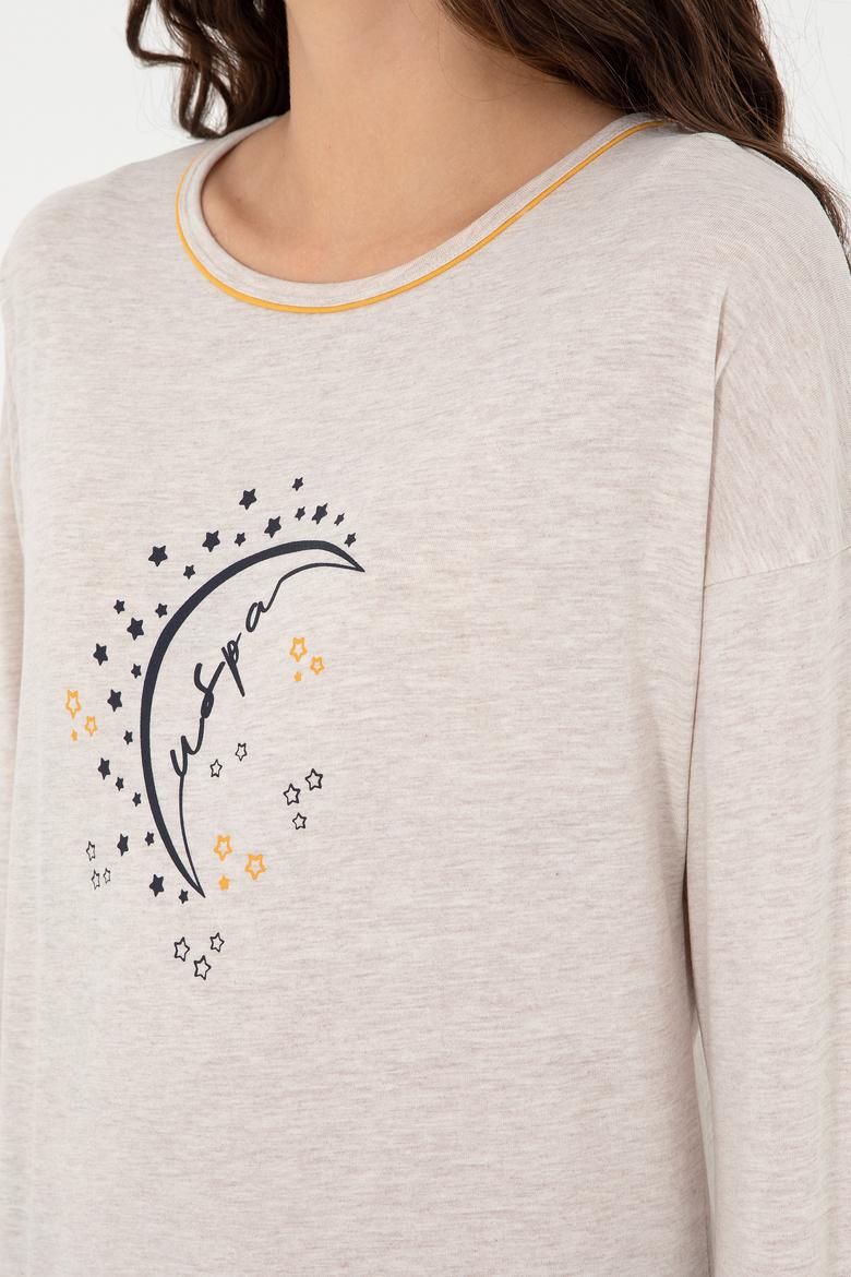 Kadın Bej Pijama Takımı - 50303407005