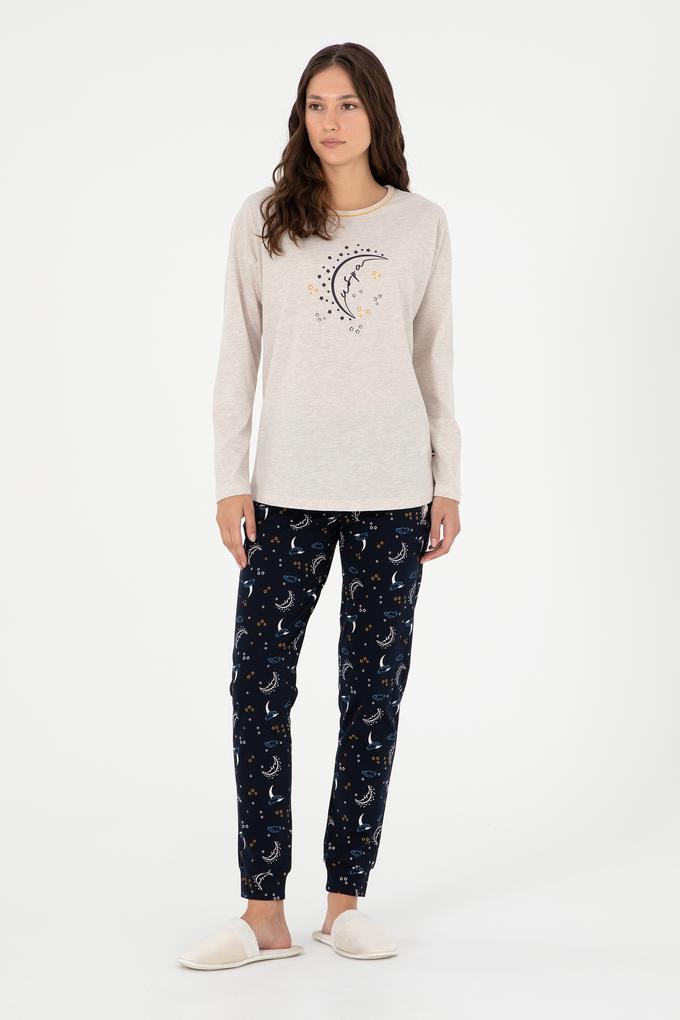 Kadın Bej Pijama Takımı