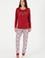 Kadın Bordo Yılbalı Temalı Pijama Takım