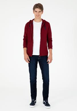 Erkek Bordo Örme Hırka - 50295147001