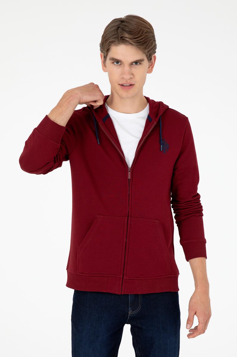 Erkek Bordo Örme Hırka