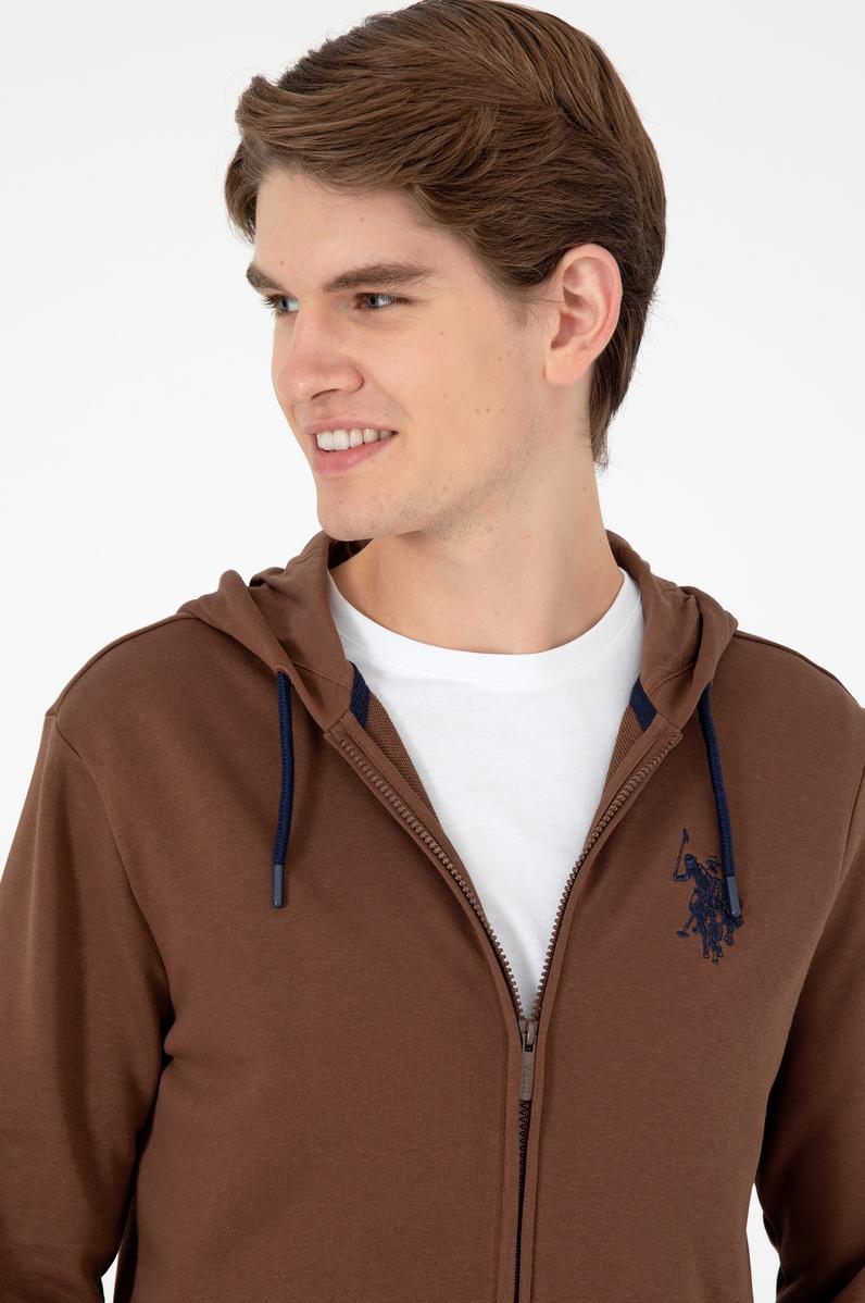 Erkek Kahverengi Örme Hırka