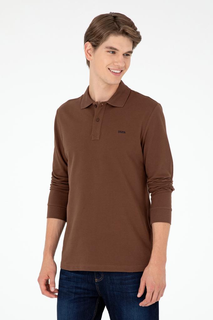 Erkek Kahverengi Basic Sweatshirt