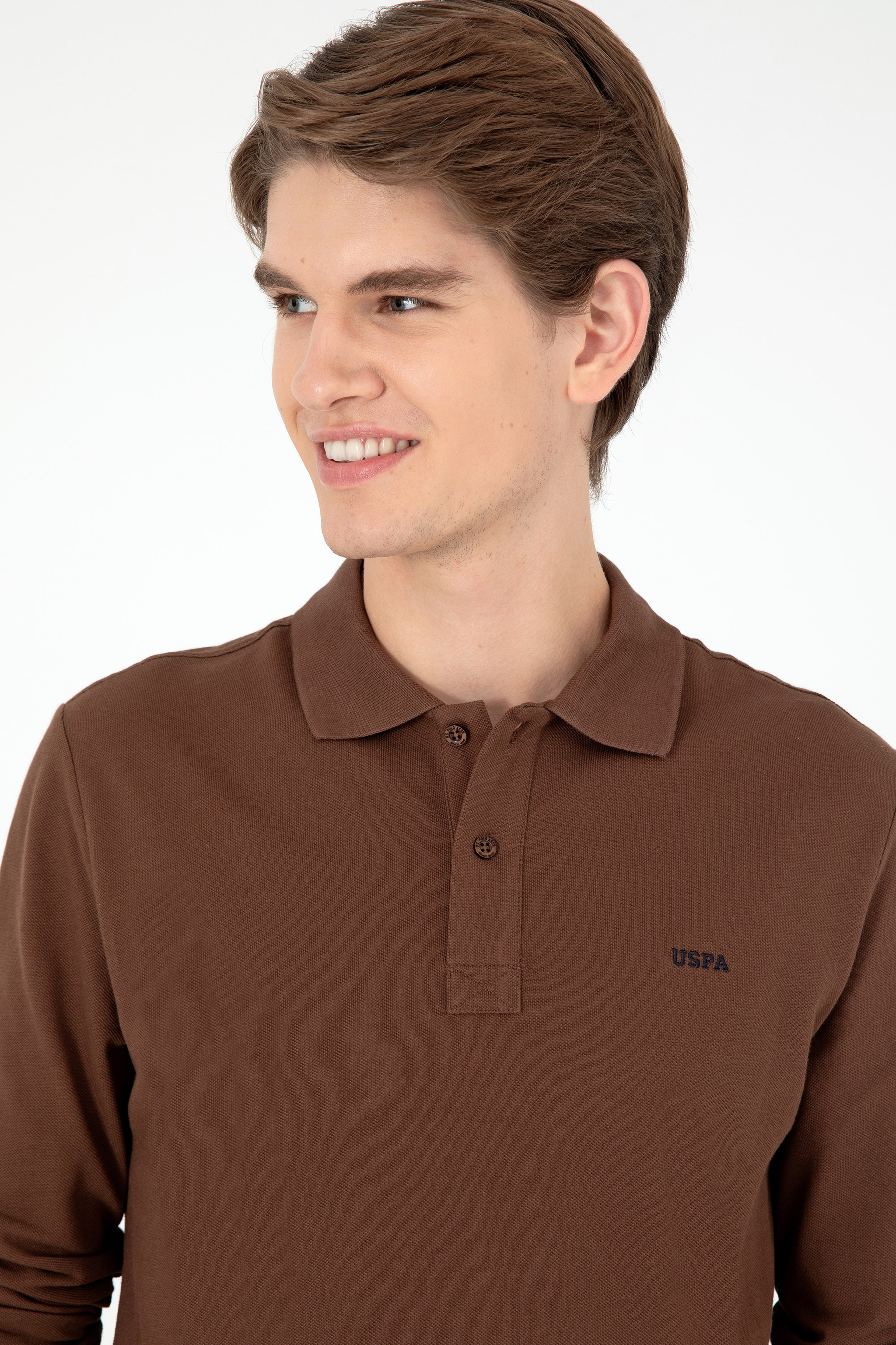 Erkek Kahverengi Basic Sweatshirt - Image 2