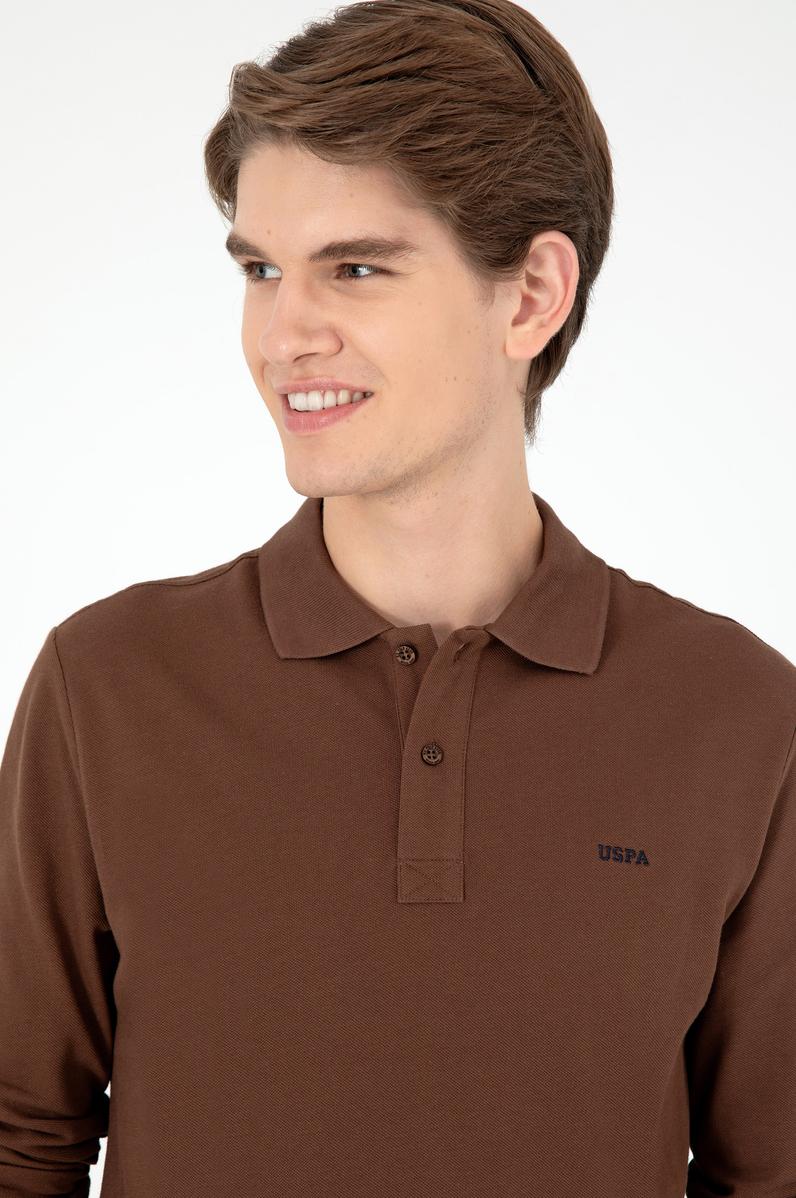 Erkek Kahverengi Basic Sweatshirt