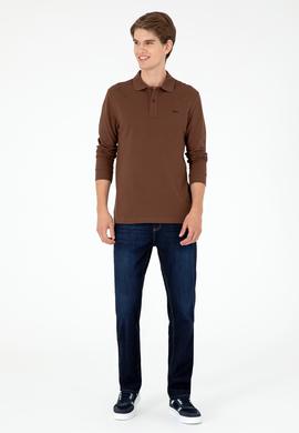 Erkek Kahverengi Basic Sweatshirt - 50295169046