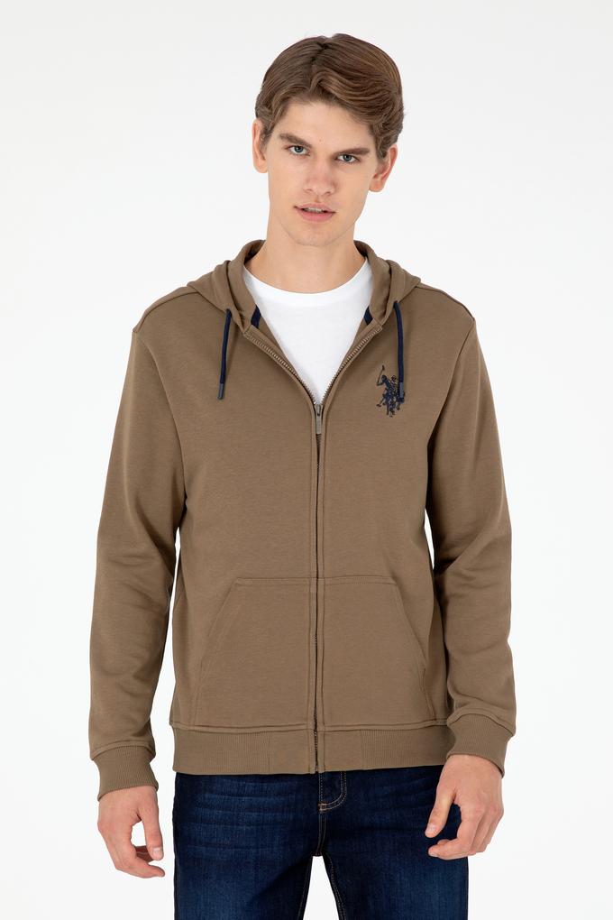 Erkek Haki Örme Hırka