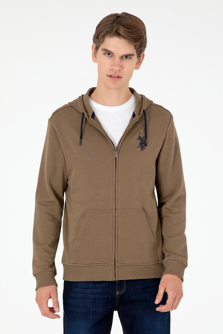 Erkek Haki Örme Hırka