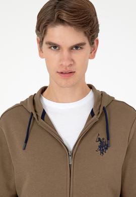 Erkek Haki Örme Hırka - 50295147019