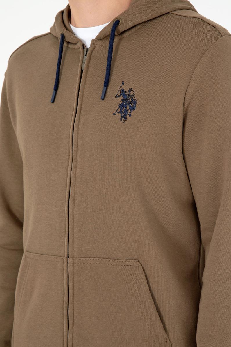 Erkek Haki Örme Hırka