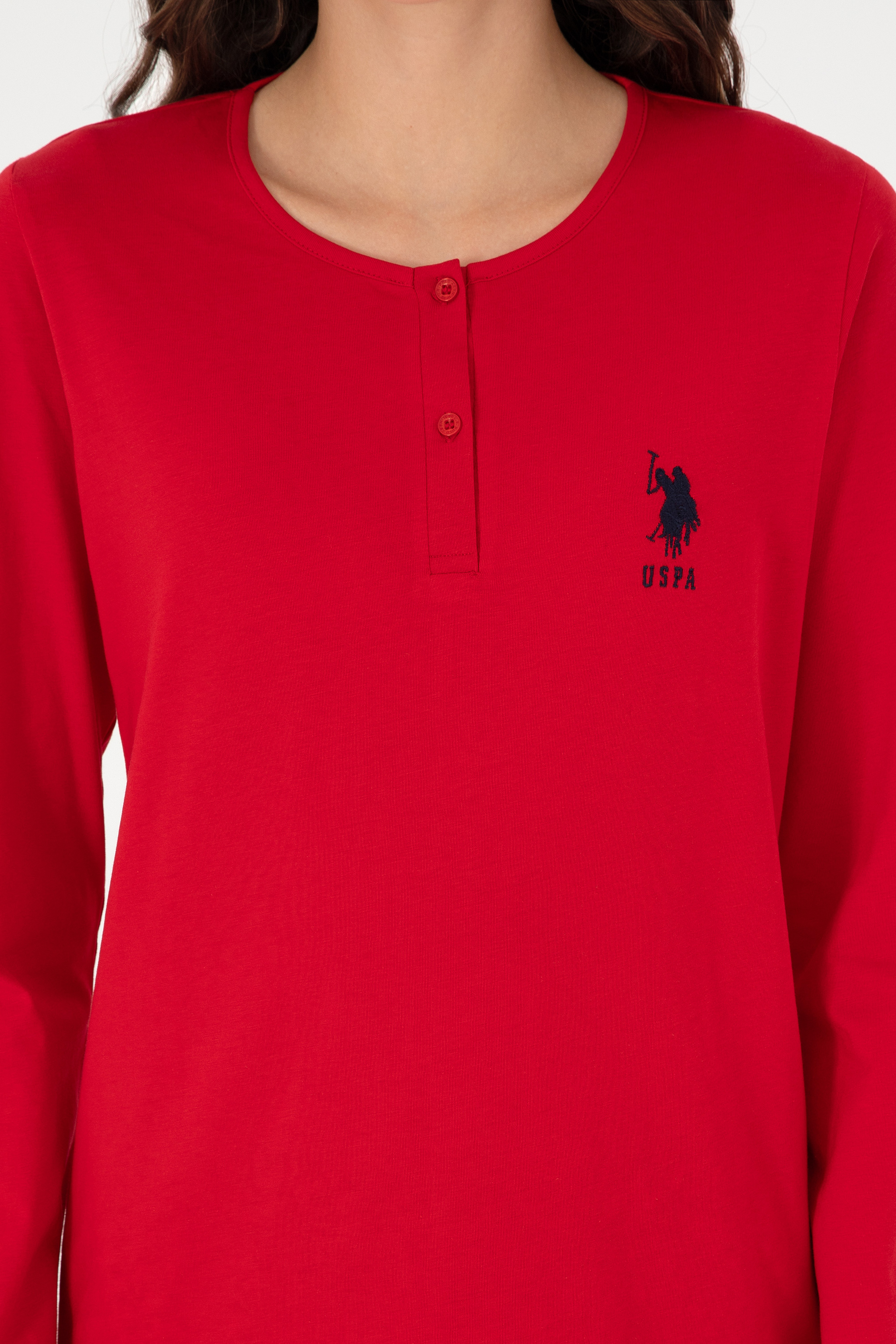 Kadın Kırmızı Pijama Takımı - Image 5