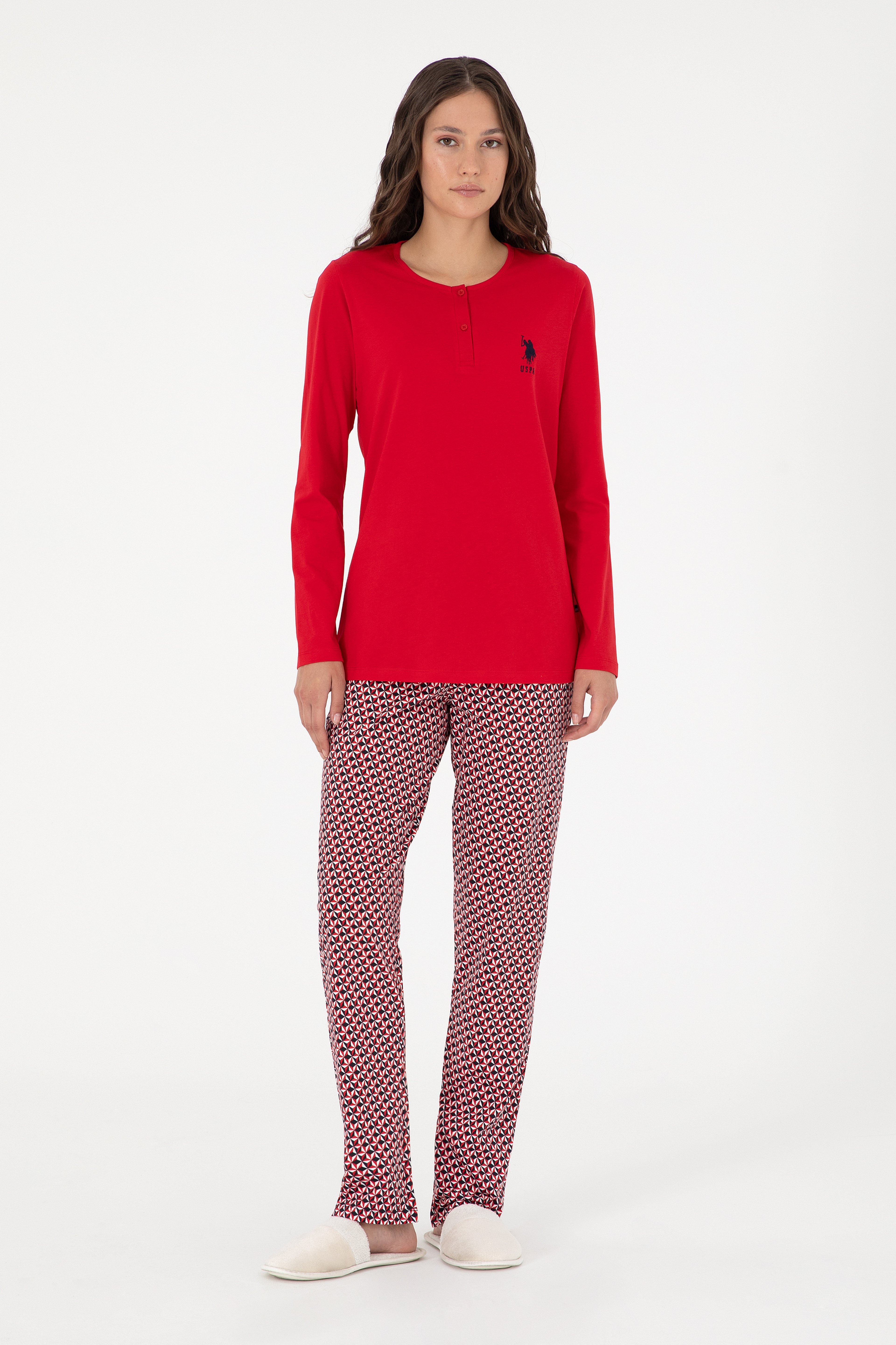 Kadın Kırmızı Pijama Takımı - Image 1