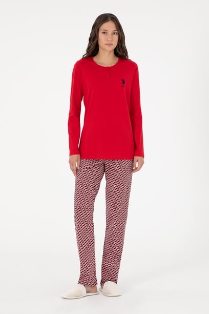 Kadın Kırmızı Pijama Takımı