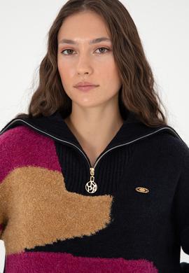 Kadın Lacivert V Yaka Kazak - 50293108006