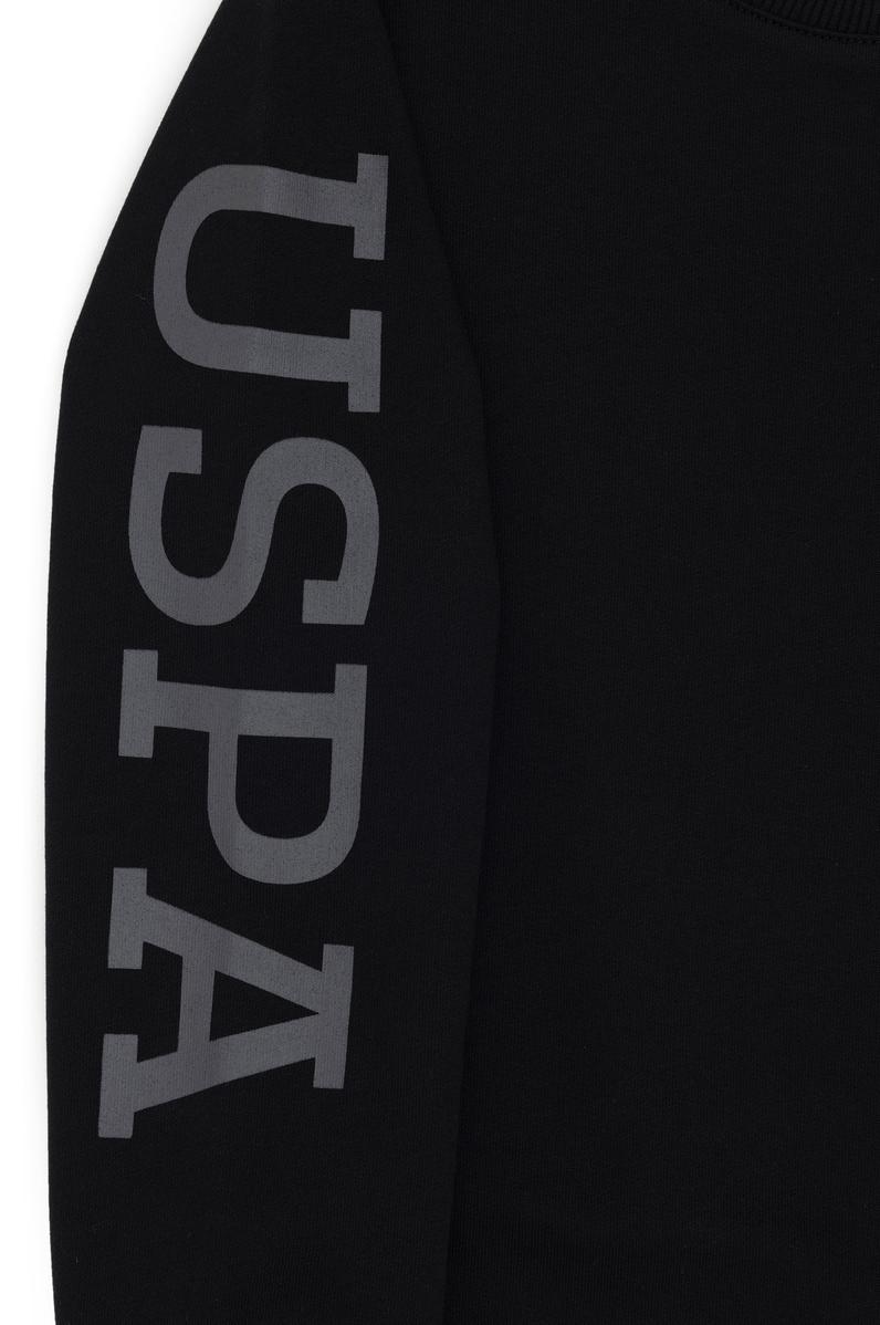 Erkek Çocuk Siyah Bisiklet Yaka Sweatshirt