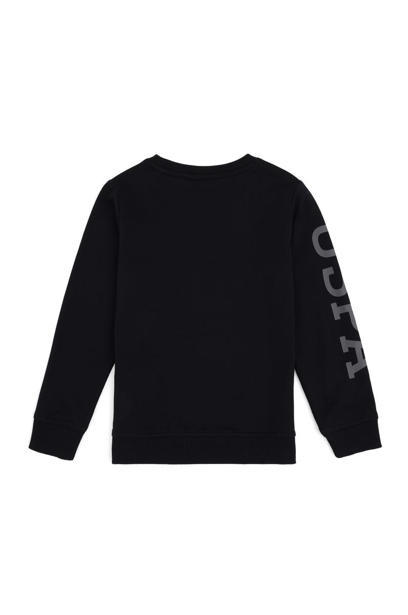 Erkek Çocuk Siyah Bisiklet Yaka Sweatshirt