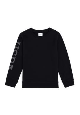 Erkek Çocuk Siyah Bisiklet Yaka Sweatshirt - 50293643068