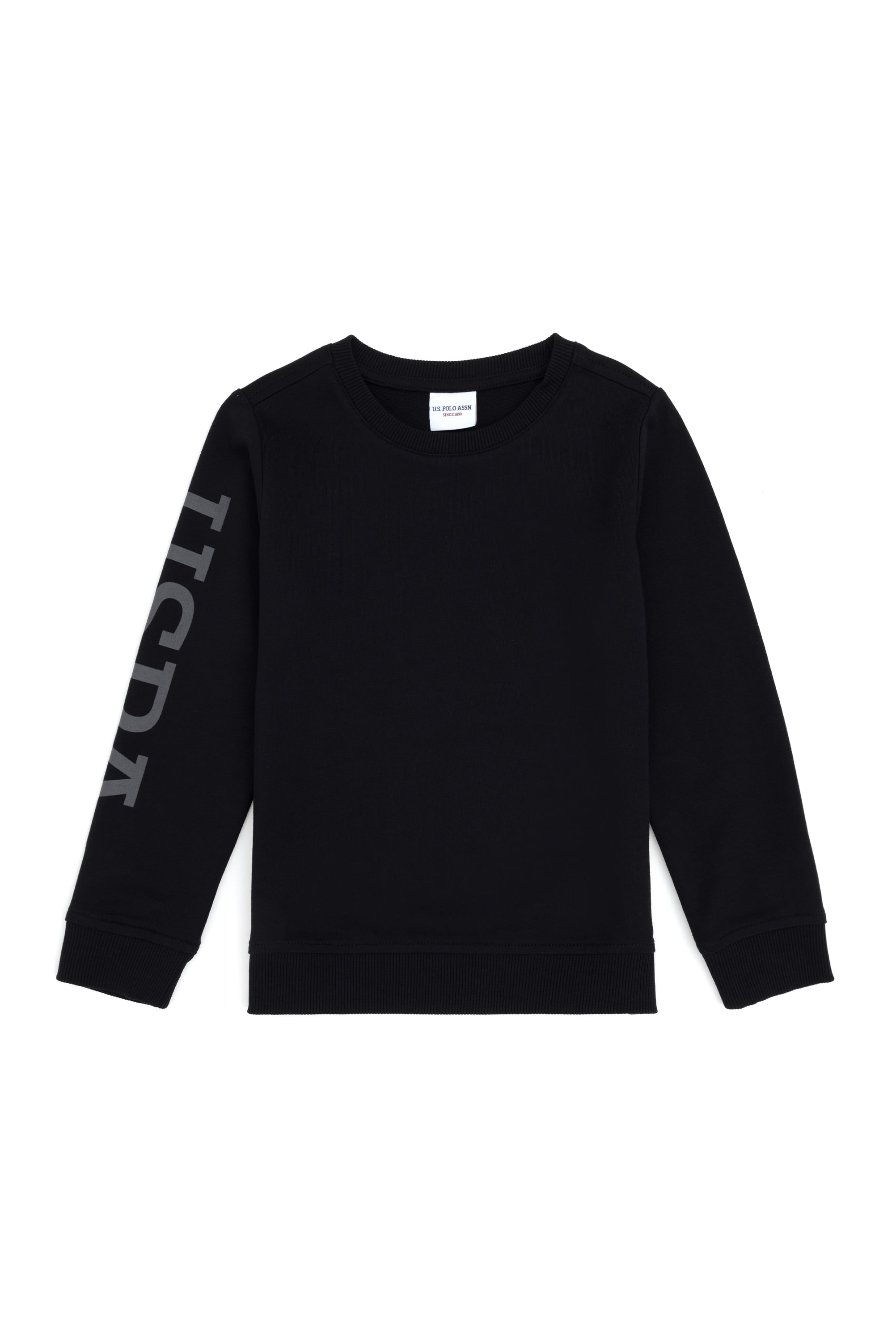 Erkek Çocuk Siyah Bisiklet Yaka Sweatshirt - Image 1