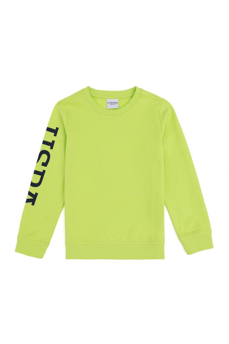 Erkek Çocuk Elma Yeşili Bisiklet Yaka Sweatshirt - 50293643046
