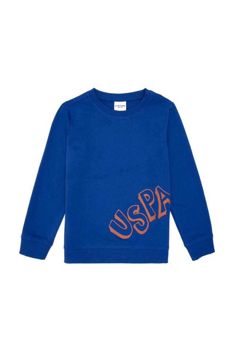 Erkek Çocuk Saks Bisiklet Yaka Sweatshirt - 50293617028