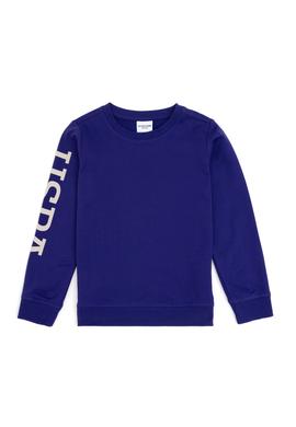 Erkek Çocuk Mor Basic Bisiklet Yaka Sweatshirt - 50293643057
