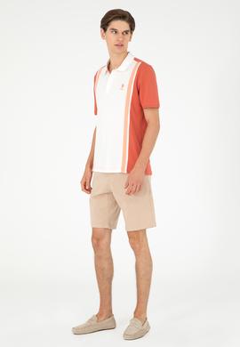 Erkek Regular Fit Polo Yaka Pudra Tişört - 50288490029