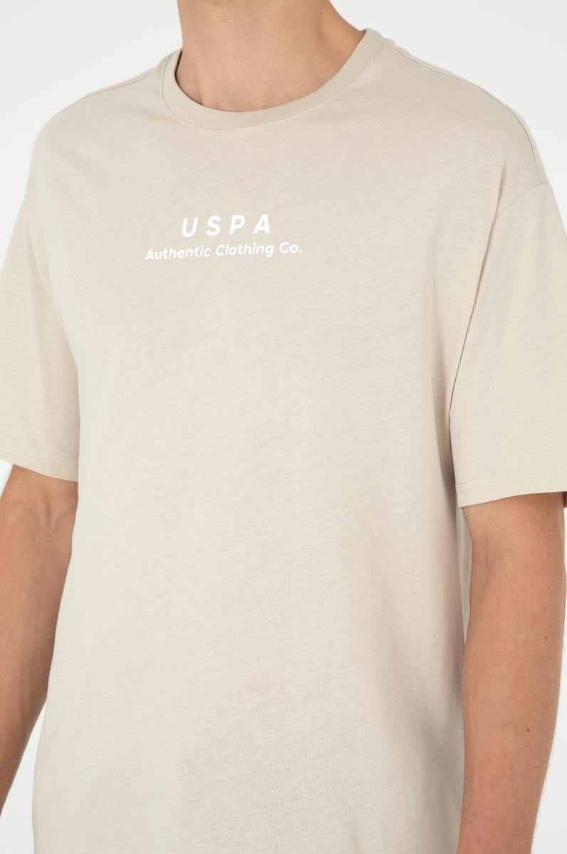 Erkek Comfort Fit Bisiklet Yaka Taş Tişört