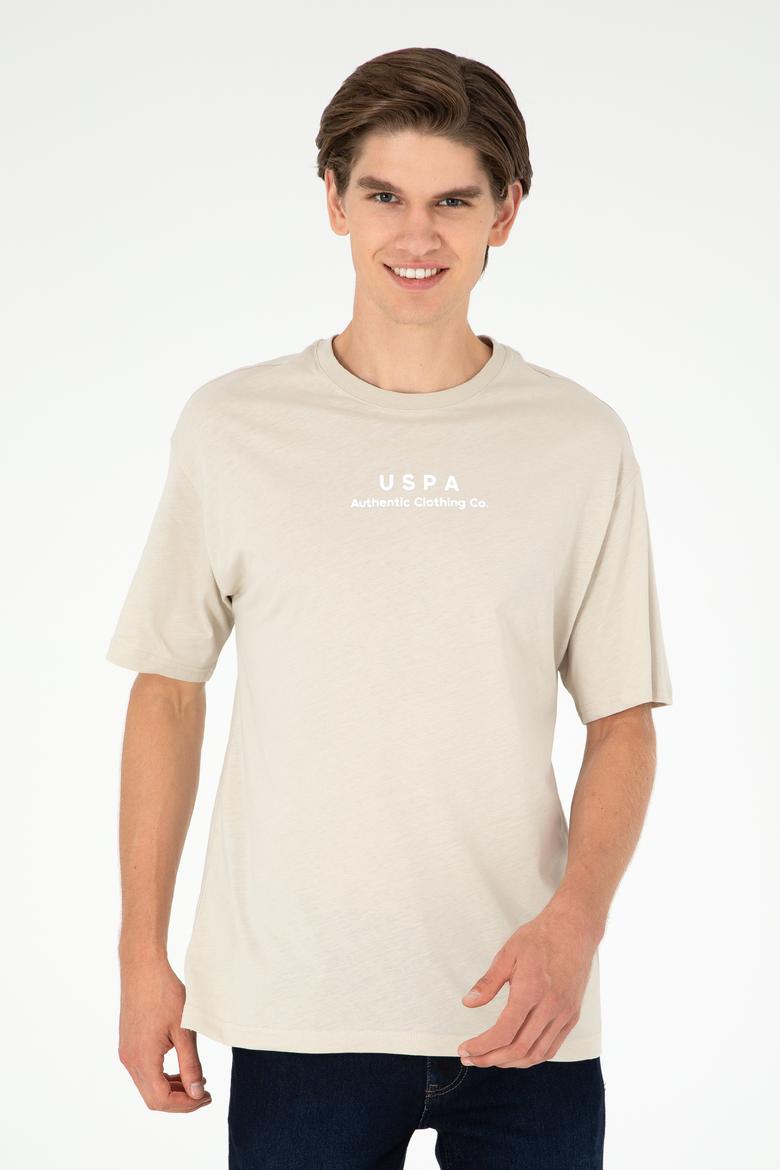 Erkek Comfort Fit Bisiklet Yaka Taş Tişört