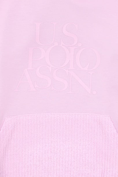 Kız Çocuk Pembe Kapüşonlu Sweatshirt